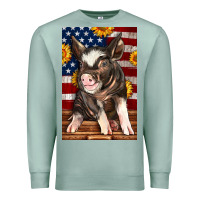 Seafoam Western American Pig Premium Sweatshirt - LillyAllenDesigns