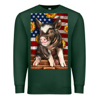 Sports Green Western American Pig Premium Sweatshirt - LillyAllenDesigns