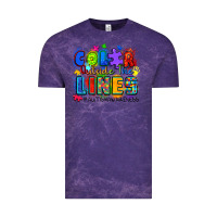 Cloud Purple color outside the lines autism awareness Vintage Tee - Zillion Design Studio