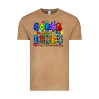 Vintage Camel color outside the lines autism awareness Vintage Tee - Zillion Design Studio
