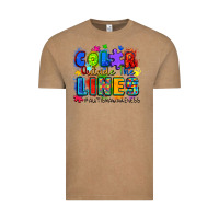 Vintage Coffee color outside the lines autism awareness Vintage Tee - Zillion Design Studio