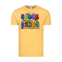 Vintage Mustard color outside the lines autism awareness Vintage Tee - Zillion Design Studio