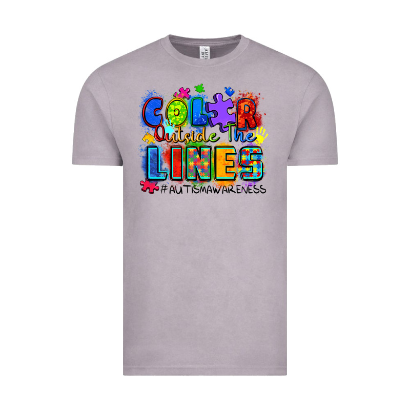 Color Outside The Lines Autism Awareness Vintage Tee by Zillion Design Studio | Teevron