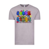 Vintage Zinc color outside the lines autism awareness Vintage Tee - Zillion Design Studio