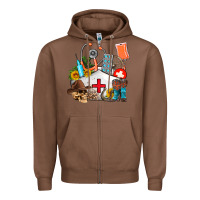 Chestnut nurse  summer Zipper Hoodie - AdoDesignShop