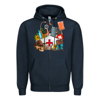 Navy nurse  summer Zipper Hoodie - AdoDesignShop