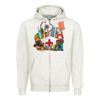 Oatmeal Heather nurse  summer Zipper Hoodie - AdoDesignShop