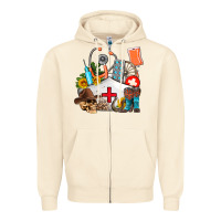 Sandshell nurse  summer Zipper Hoodie - AdoDesignShop