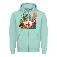 Seafoam nurse  summer Zipper Hoodie - AdoDesignShop