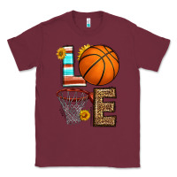 Burgundy western basketball love Classic Tee - HRA Design Shop