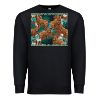 Black turquoises gemstones cowhide highlands cow Premium Sweatshirt - BarkalooDesign