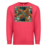 Cardinal turquoises gemstones cowhide highlands cow Premium Sweatshirt - BarkalooDesign