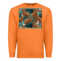Carrot turquoises gemstones cowhide highlands cow Premium Sweatshirt - BarkalooDesign