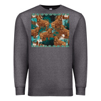 Charcoal Heather turquoises gemstones cowhide highlands cow Premium Sweatshirt - BarkalooDesign