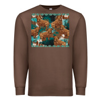 Chestnut turquoises gemstones cowhide highlands cow Premium Sweatshirt - BarkalooDesign