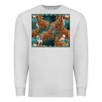 Dove Grey turquoises gemstones cowhide highlands cow Premium Sweatshirt - BarkalooDesign