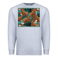 Heather Grey turquoises gemstones cowhide highlands cow Premium Sweatshirt - BarkalooDesign