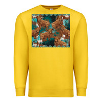 Lemon turquoises gemstones cowhide highlands cow Premium Sweatshirt - BarkalooDesign