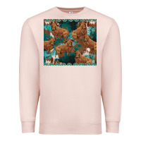 Pale Pink turquoises gemstones cowhide highlands cow Premium Sweatshirt - BarkalooDesign