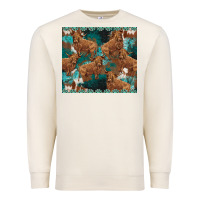 Sandshell turquoises gemstones cowhide highlands cow Premium Sweatshirt - BarkalooDesign