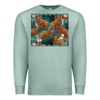 Seafoam turquoises gemstones cowhide highlands cow Premium Sweatshirt - BarkalooDesign