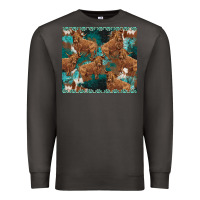 Smoke turquoises gemstones cowhide highlands cow Premium Sweatshirt - BarkalooDesign