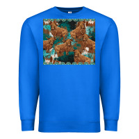 True Royal turquoises gemstones cowhide highlands cow Premium Sweatshirt - BarkalooDesign