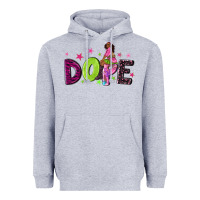 Heather Grey dope with afro black woman Heavyweight Hoodie - NancyCooperArtShop