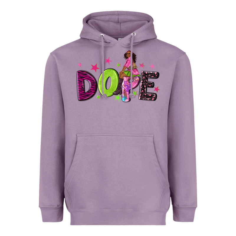 Dope With Afro Black Woman Heavyweight Hoodie by NancyCooperArtShop | Teevron