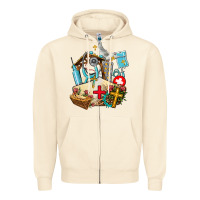 Sandshell nurse  cross and jesus Zipper Hoodie - AdoDesignShop