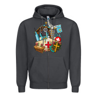 Smoke nurse  cross and jesus Zipper Hoodie - AdoDesignShop