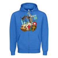 True Royal nurse  cross and jesus Zipper Hoodie - AdoDesignShop