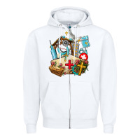 White nurse  cross and jesus Zipper Hoodie - AdoDesignShop