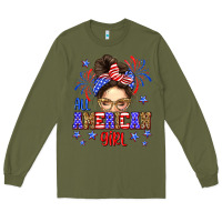 Army Green All American girl Long Sleeve Tee - Neo Western