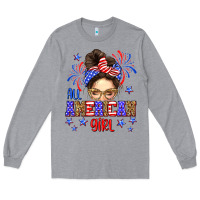 Heather Grey All American girl Long Sleeve Tee - Neo Western