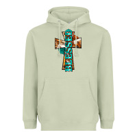 Matcha blessed cross Heavyweight Hoodie - BarkalooDesign