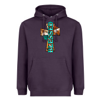 Plum blessed cross Heavyweight Hoodie - BarkalooDesign