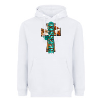White blessed cross Heavyweight Hoodie - BarkalooDesign
