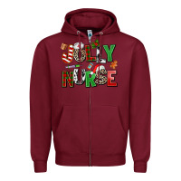 Burgundy jolly nurse Zipper Hoodie - AdoDesignShop
