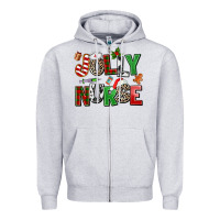 Heather Grey jolly nurse Zipper Hoodie - AdoDesignShop