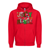 Red jolly nurse Zipper Hoodie - AdoDesignShop