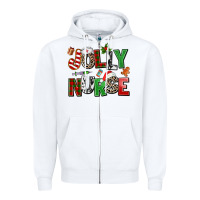 White jolly nurse Zipper Hoodie - AdoDesignShop