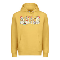 Antique Gold pantasmas mexican christmas ghosts Premium Hoodie - MaliasSmallBusiness