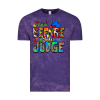 Cloud Purple think before you judge autism Vintage Tee - Zillion Design Studio