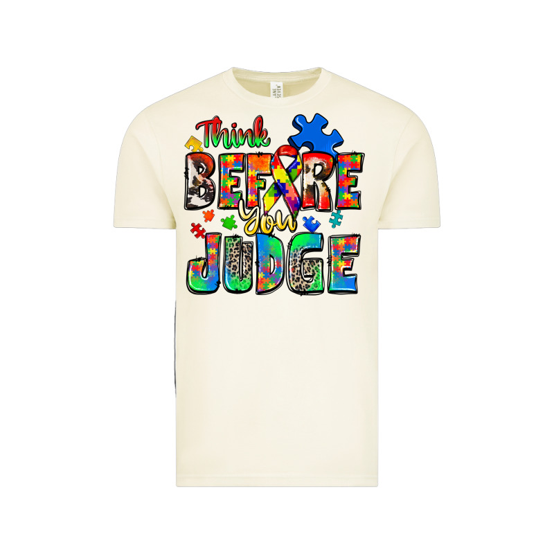 Think Before You Judge Autism Vintage Tee by Zillion Design Studio | Teevron