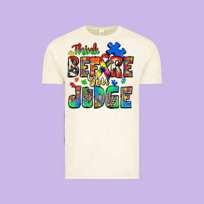 Think Before You Judge Autism Vintage Tee Designed By Zillion Design Studio