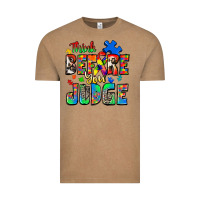 Vintage Coffee think before you judge autism Vintage Tee - Zillion Design Studio