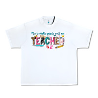 White my favorite people call me teacher Urban Heavy Tee - texasbilliewilder