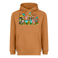 Meerkat farm cute animals with sunflower coffee cups Heavyweight Hoodie - NancyCooperArtShop
