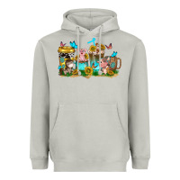Moon Dust farm cute animals with sunflower coffee cups Heavyweight Hoodie - NancyCooperArtShop